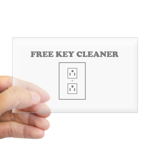CafePress Free Key Cleaner Sticker Rectangle Bumper Sticker Car Decal
