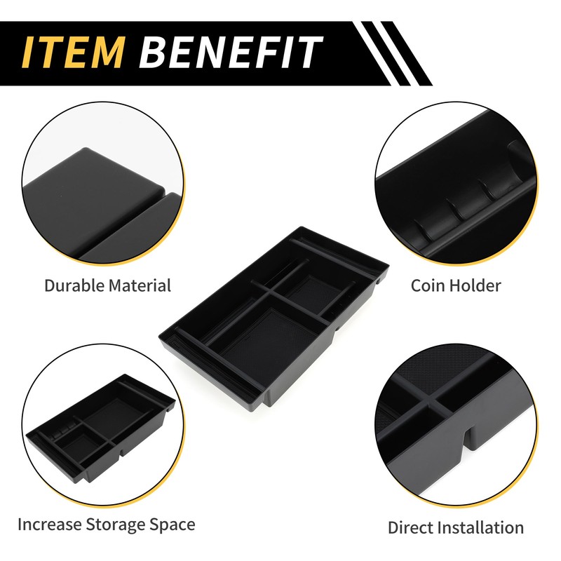 REPAIROCK Full Center Console Organizer Tray for Chevy Silverado for