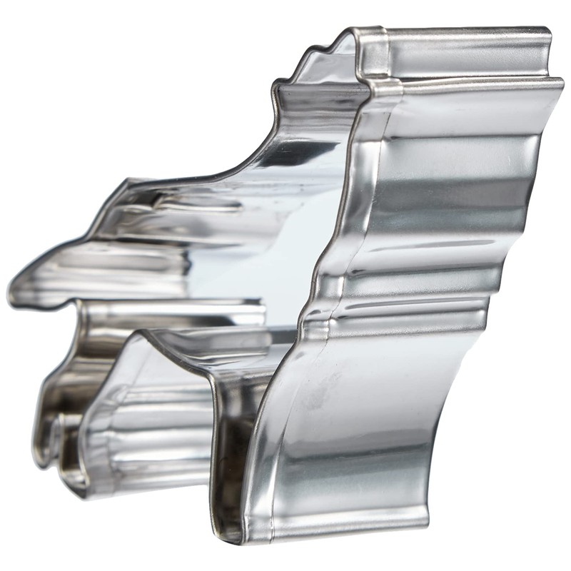 Staedter Wolf Shape Cookie Cutter, Stainless Steel Silver, 30 x