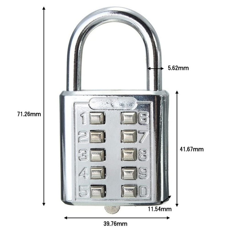 MIFO Push Button Password Lock for Suitcase Luggage Locker Room