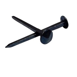 Schlossnagel, 30 mm lang, Set mit 10 Stück - Nägel - Nagel - Geschmiedet Schmiedenägel - geschmiedete Ziernägel - Antik-Optik - blauschwarze Oberfläche