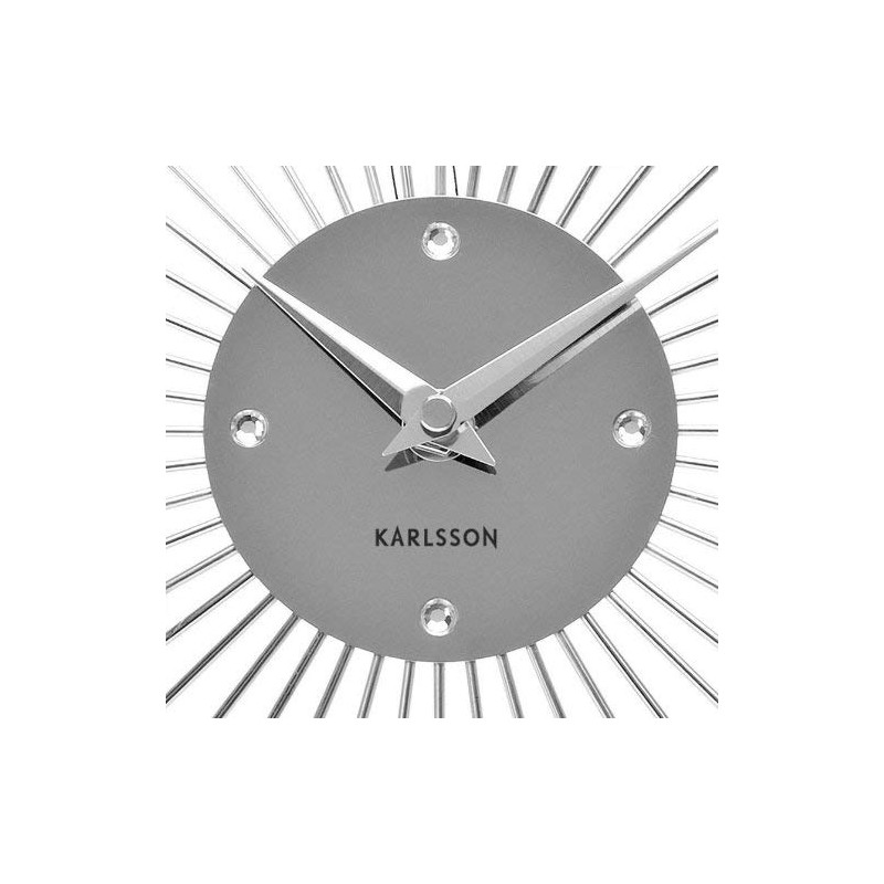 KARLSSON "Sunburst Wall Clock, Silver