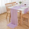 AOKSUNOVA Chiffon Table Runner Purple Table Runner Wedding Cheese Cloth