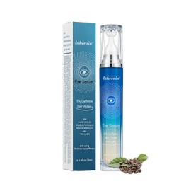 5% Caffeine Eye Serum for Dark Circles and Puffy Eyes with 360° Massage Ball Reduces Fine Lines Anti-Wrinkle Firming Eye Serum 15ml