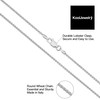 Kooljewelry Sterling Silver Italian Round Wheat Chain Bracelet (1.5mm, 7