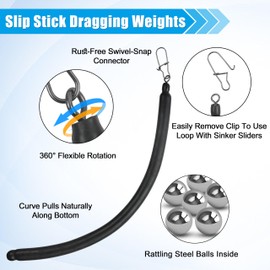 6 Pcs Dragging Weights for Catfishing, No Snag Fishing Sinker Dragging Weight for Trolling, Drifting, Bottom Bouncing Weigh 2oz 3oz 4oz