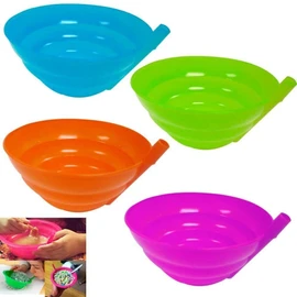 Arrow Plastic 4 SET OF Cereal Bowl for Kids with Built in Straw Plastic Sip-a-bowl-SOL