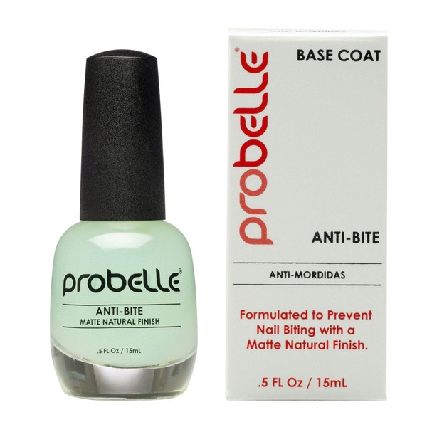 Probelle Anti-Bite, Nail Biting Treatment for Kids & Adults to Quit habit, No Bite Nail Polish Deterrent, Thumb Guard & Prevents Finger Sucking, Nail Care to Help Stop Putting Fingers In Your Mouth with Bitter Taste, For Ages 3+, 0.5 fl oz (15 ml)