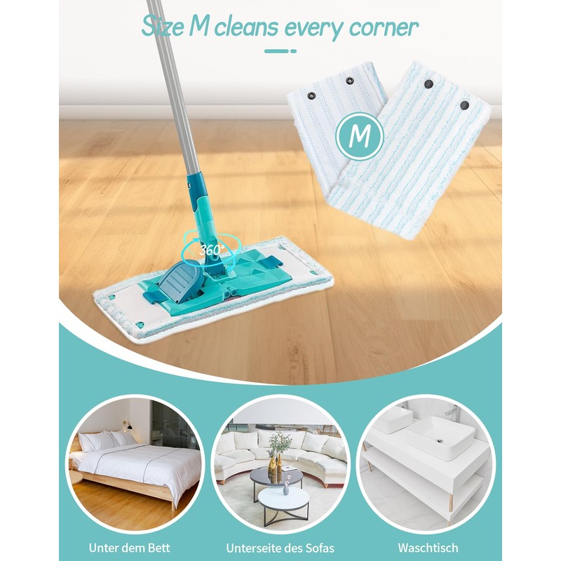 ePicsoa Pack of 4 Mop Covers for Leifheit Combi/Clean Twist