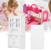 1:12 Dollhouse Cabinet Wooden Simulated Miniature Kitchen Furniture Decoration AccessoriesWhite