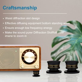 Monosaudio 4Pcs Speaker Spike Insulator Speaker Audio Insulator Aluminum Speaker Support 200kg Weight Enhances Audio Sound Quality Anti-Slip Anti-Vibration for Speaker, Home Theater, AV Receiver,