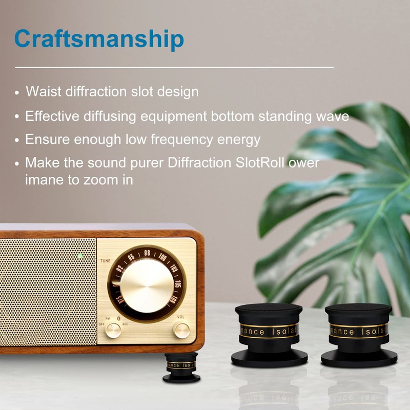 Monosaudio 4Pcs Speaker Spike Insulator Speaker Audio Insulator Aluminum Speaker