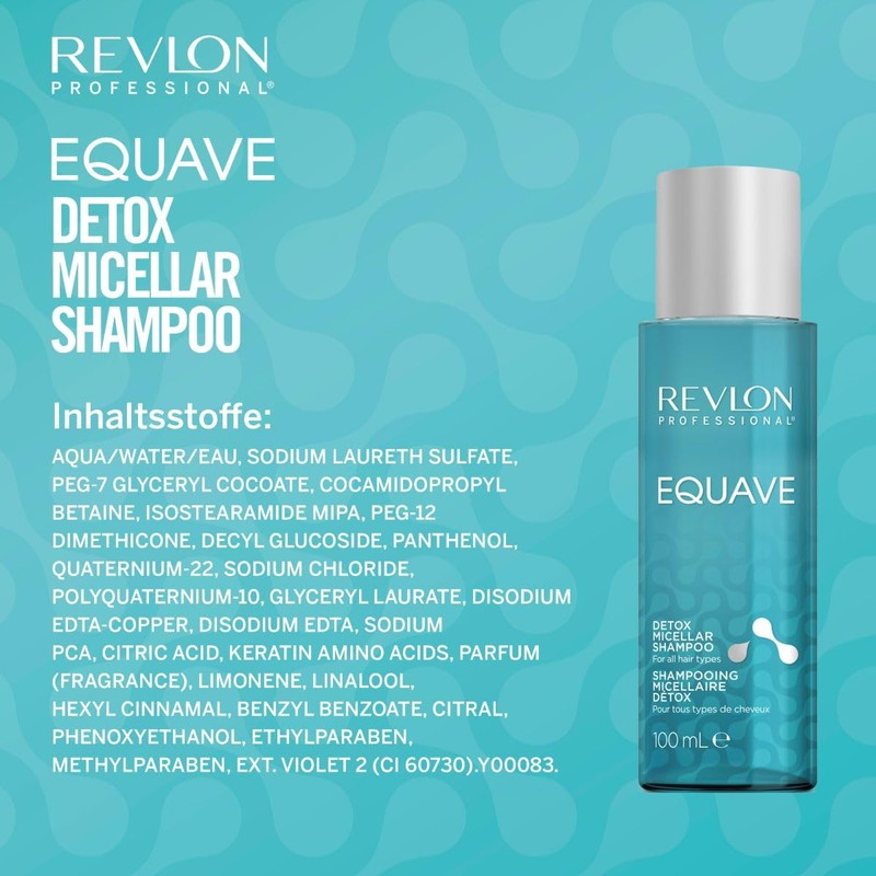 Revlon Professional Equave Detox Micellar Shampoo for All Hair Types,
