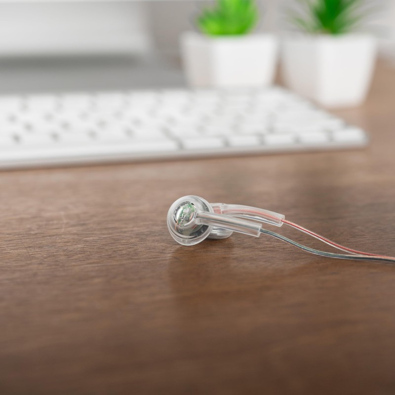 Koss CL3i Clear Transparent in-Ear Bud, Retro Style, in-Line Micrphone