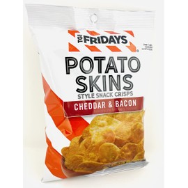 TGI Fridays Potato Skins Style Snack Crisp Cheddar and Bacon Bundled With Kokobunch Kit 2-3oz PACK