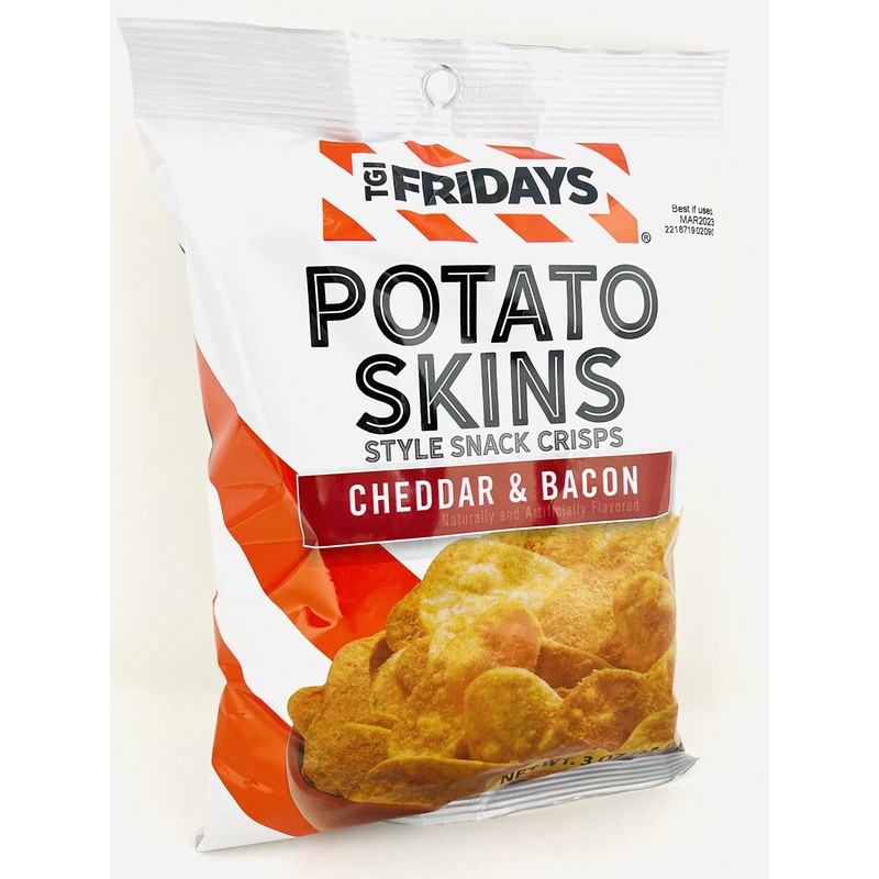 TGI Fridays Potato Skins Style Snack Crisp Cheddar and Bacon