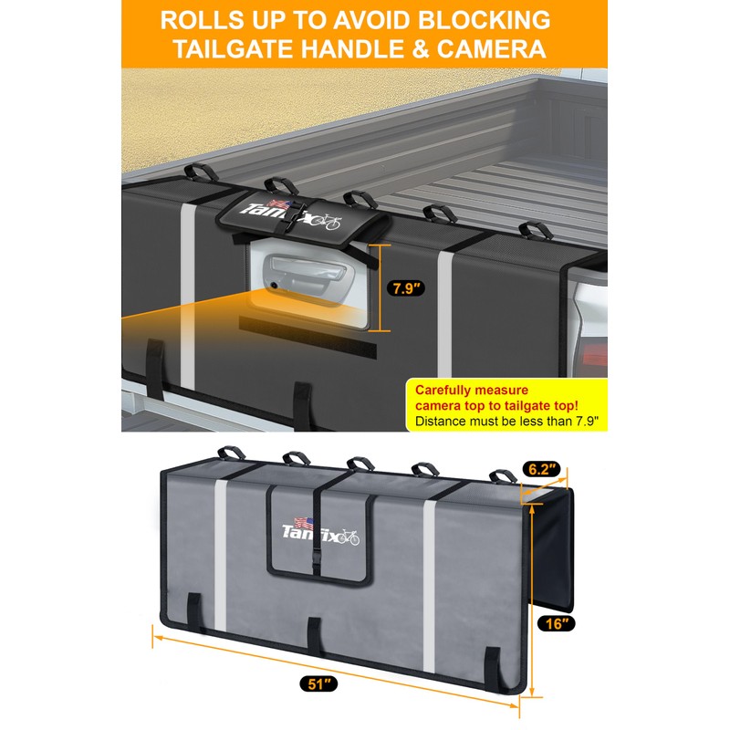 Tanfix Tailgate Pad for Mountain Bikes, 51" Tailgate Protection Pad