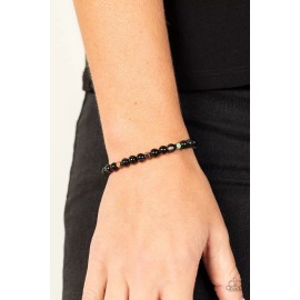 Paparazzi Jewelry Accessories - Interstellar Solitude - Black Bracelet - Vintage