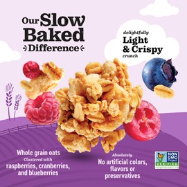 Jordans Slow Baked Granola | Mixed Berry Granola with Raspberries, Blueberries and Cranberries | No Artificial Flavors, Colors, or Preservatives | Healthy Snacks for Adults & Kids | 11.4 oz