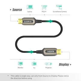 Jeirdus 100ft AOC HDMI Fiber Optic Cable Ultra HDR HDMI2.0b 18 Gbps,Support 4K60HZ ARC HDR10 HDCP2.2, Dolby Vision, Light Speed Slim and Flexible