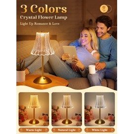 Vintage Lamp,2000mAh Rechargeable Lamps Small Cordless Lamps,3 Colors+10 Brightness+Touch Small Lamp for Kitchen Counter,Battery Operated Ambient Light for Bedroom/Bathroom Shower/Table,Gift for Girl