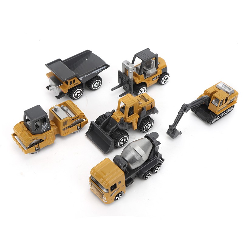 1/64 Mini Alloy Truck Engineering RC Car Toys Model Set