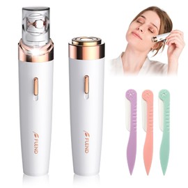 Epilator for Women, 2-in-1 Facial Hair Removal Epilator, Painless Designed Hair Remover with Built-in LED Light for Precision, Smooth Glide Hair Remover for Women Face Lips Chin Peach Fuzz