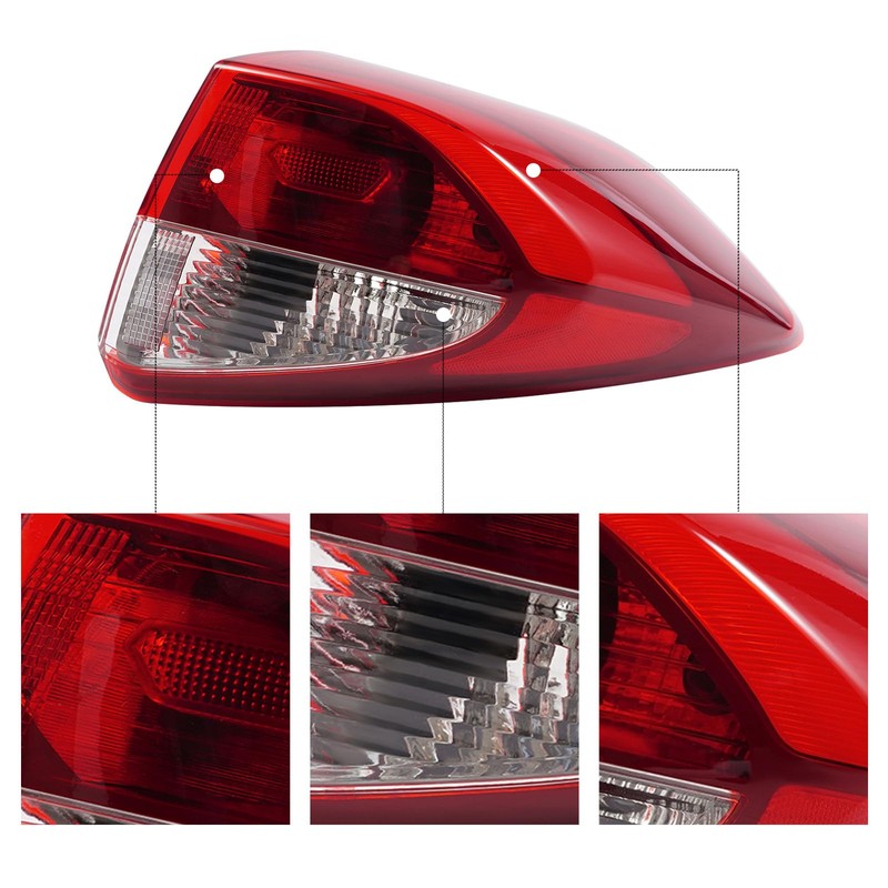 PIAOYUE - For 2016 2017 2018 Hyundai Tucson Halogen Outer