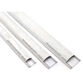 Electriduct Metal Floor Cord Cover Aluminum Cable Shield Protector Medium 39" White Wood Grain
