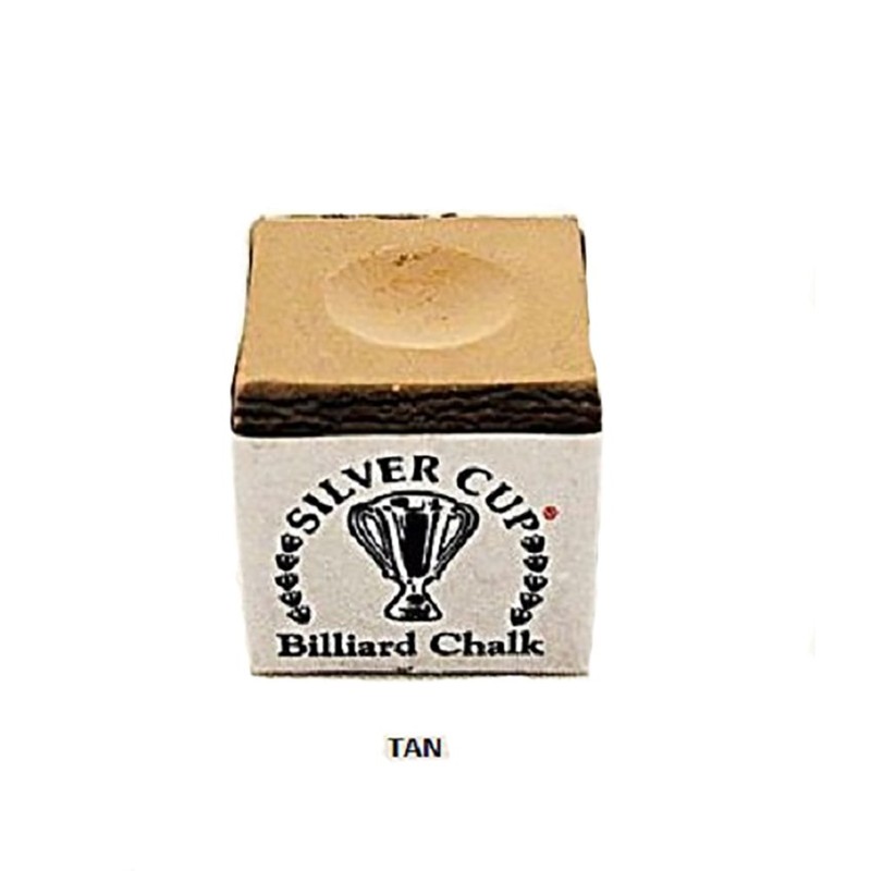 Half Dozen Tan Silver Cup Pool Cue Chalk