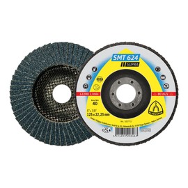 KLINGSPOR SMT 624 Abrasive Mop Disc 115 x 22,23 MM / Pack of 10 / 60-Grit Curved 322767