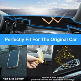 Fannyc Dash Cover Custom Fit for 2023-2025 Kia Sportage Advanced Sun Glare Reducer UV Protection Dashboard Cover Mat Premium Black Flannel Dash Mat Non-Slip Easy Install