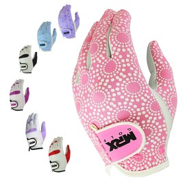 MRX Women Golf Glove Left Handed Golf Gloves Sweat Resistant Soft Cabretta Leather Regular Fit Women Golfer Glove Pink
