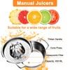 DONGDA Lemon Squeezer Stainless Steel Manual Citrus Juicer with Container