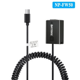 Batmax USB-C NP-FW50 NP FW50 Dummy Battery Compatible with Sony ZV-E10, Alpha A6500 A6400 A6300 A6100 A6000 A5100 A5000 A7II A7SII A7RII A7 A7S A7R RX10 II III IV NE Cameras