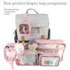 Llama Bella 5 Piece Diaper Bag Organizer Pouch Set, Clear