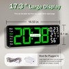 JoFomp 17.3" Large Digital Wall Clock, LED Digital Clock Large