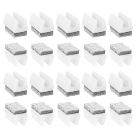 sourcing map 40 Pcs Chair Legs Tips Caps with Felt Pads, U Shaped Chair Tube Floor Protectors, Furniture Protector Feet Glides, Fitting 8mm Metal Tube Legs, White, Gray Pad
