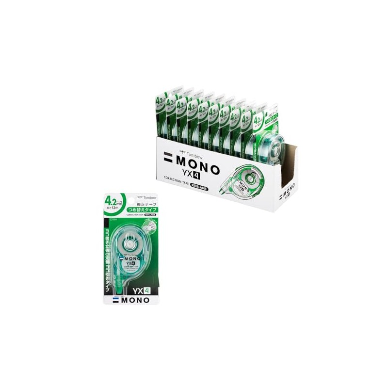 Tombow Pencil Mono YX CT-YX4-10P Correction Tape 0.16 inches (4.2