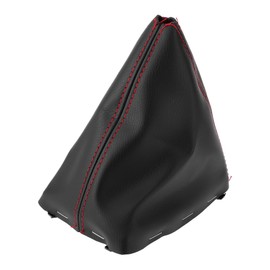 Hihaha Gear Shift Stick Gaiter for Ford Focus C-MAX 2003-2010 Gear Stick Knob Cover Boot Shift Cover Dustproof Leather 1 Pc Black Red