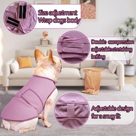 Caslfuca Dog Anxiety Vest Calming Jacket for Small Medium Large Dogs, Dog Shirt Wrap for Indoor Outdoor Fireworks, Thunder, Travel, Separation