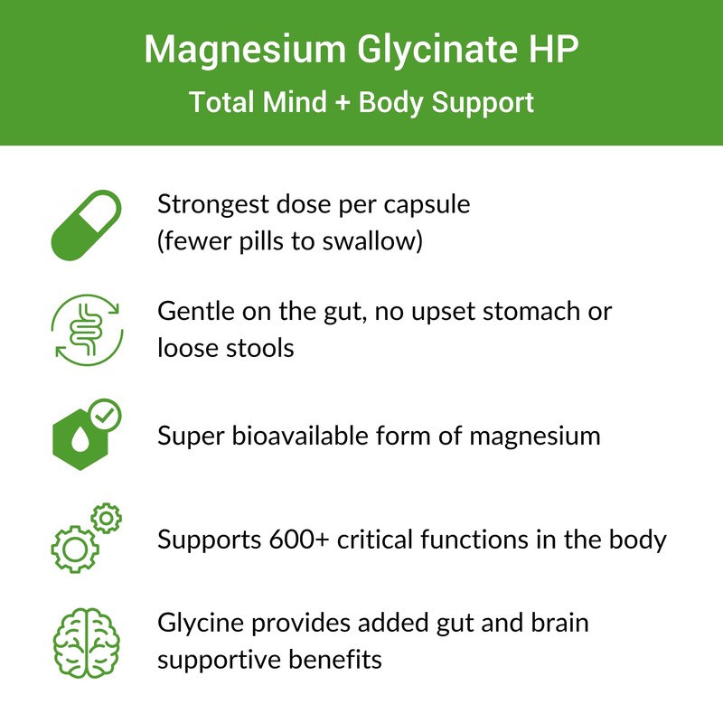 Healthy Gut Magnesium-HP | Ultra Pure Glycinate with Zero Fillers