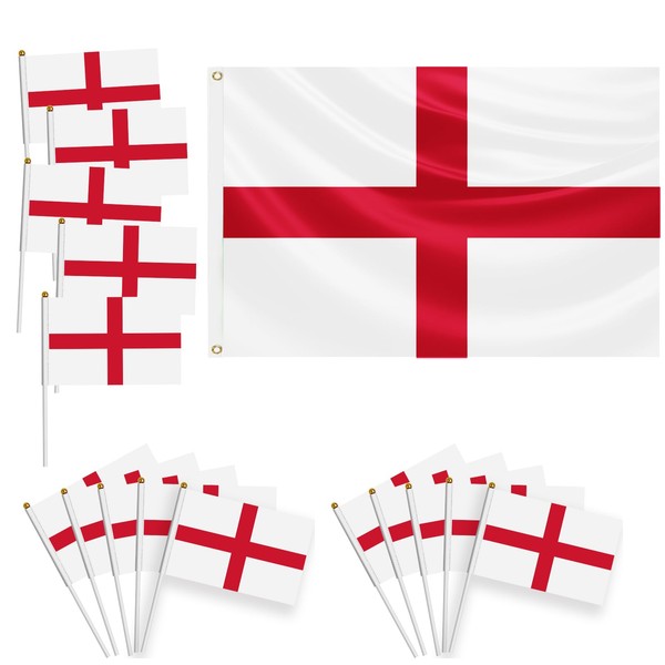 Set of 16, European Cup Decorations, 1 x Large Flag