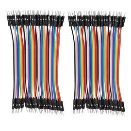 Heevhas 80pcs 40Pin Jumper Wire Cable Breadboard Ribbon Cables 10 cm Male-Male Jumper Cable 24AWG Wire Bridges for Arduino Breadboard DIY Project