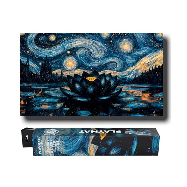 (Starry Starry Black Lotus) 14x24 TCG/MTG Playmat by Ai Armor