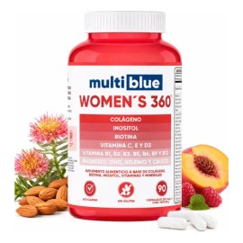 Multiblue Womens 360 Colágeno Biotina Vitaminas Mujer 90cap Sabor
