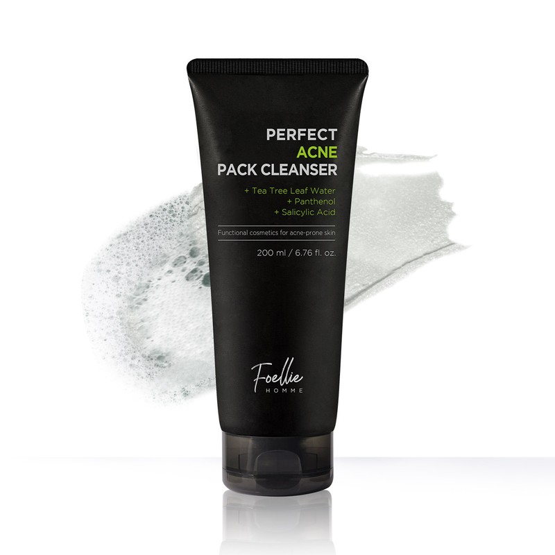 Foellie Homme Perfect Acne Pack Cleanser - Foellie Homme Perfect