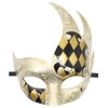 Coolwife Men's Masquerade Mask Vintage Venetian Checkered Musical Party Mardi