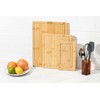 Bamboo Cutting Board Set of 3, Wood Cutting Boards with