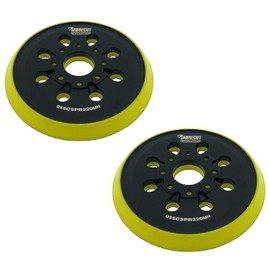 2 x SabreCut OSSCSPB220MH_2 125mm Medium Hard 8 Hole Random Orbital Sander Hook and Loop Backing Pads Compatible with Bosch GEX125 PEX220 Skil 7402 7490
